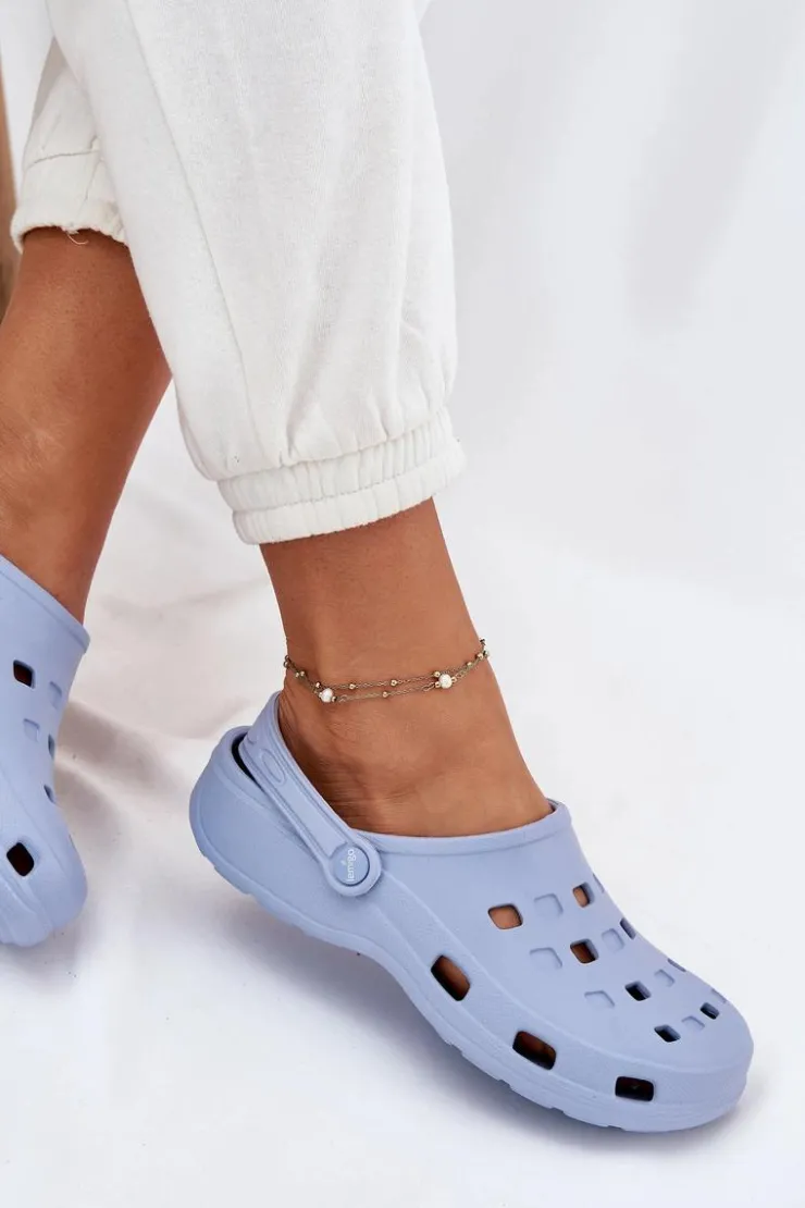 Boto Klapki Basenowe|Klapki Damskie Klasyczne*Klapki Damskie Piankowe LEMIGO 806 e Niebieski