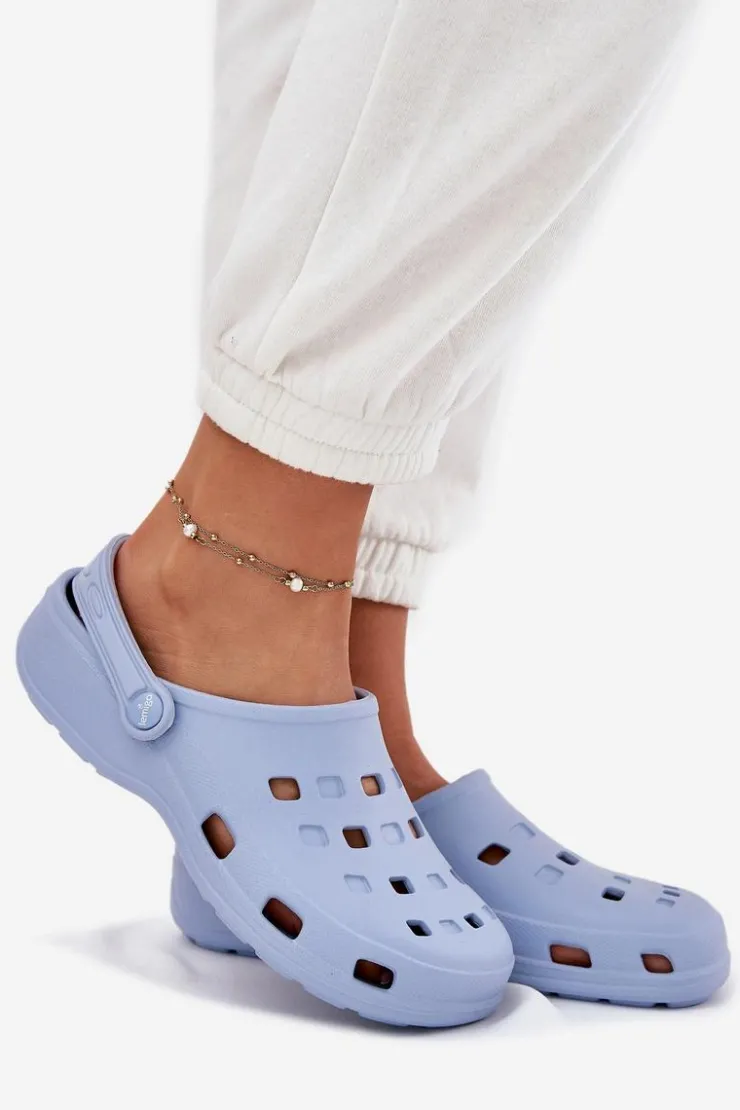 Boto Klapki Basenowe|Klapki Damskie Klasyczne*Klapki Damskie Piankowe LEMIGO 806 e Niebieski