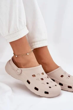 Damskie Boto Klapki Damskie Piankowe LEMIGO 806 Beżowe