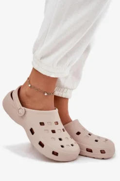 Damskie Boto Klapki Damskie Piankowe LEMIGO 806 Beżowe