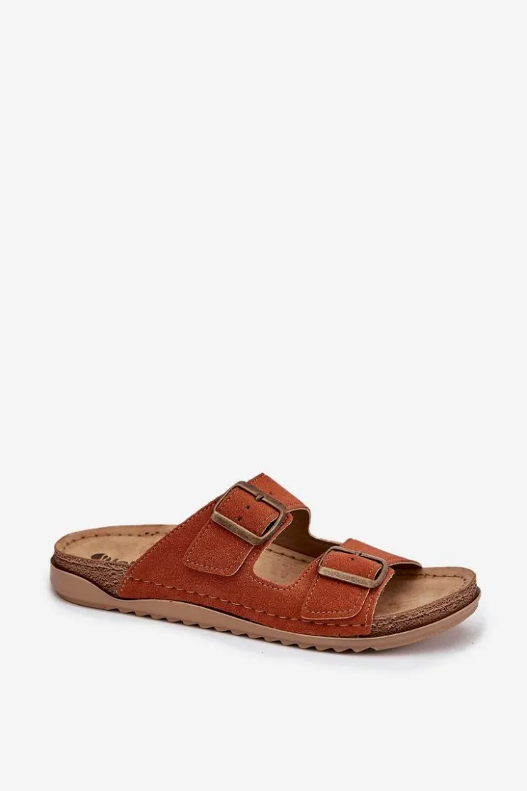 Damskie INBLU Klapki Damskie Profilaktyczne AA000068 Pomarańczowe