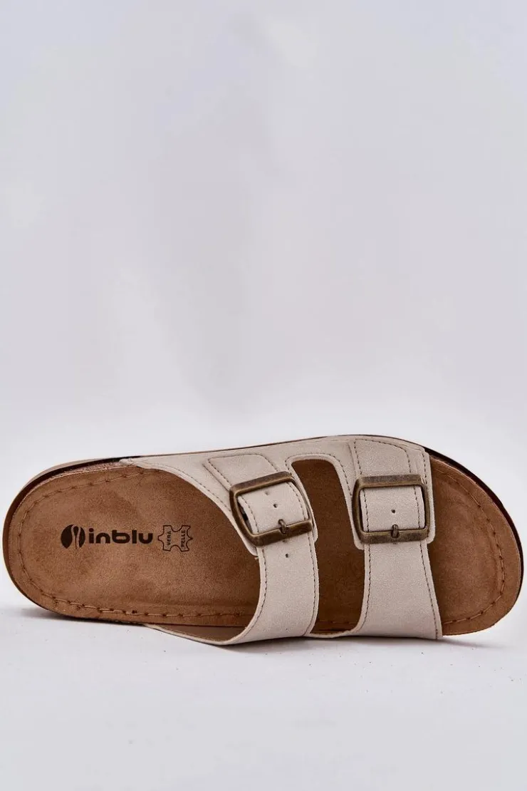 INBLU Klapki Na Platformie|Klapki Damskie Klasyczne*Klapki Damskie Profilaktyczne AA000068 Beżowe