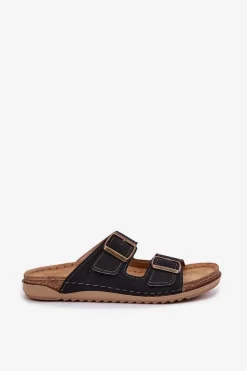 INBLU Klapki Na Platformie|Klapki Damskie Klasyczne*Klapki Damskie Profilaktyczne AA000068 Czarne