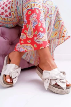 Boto Klapki Damskie Klasyczne*Klapki Damskie Vices Złote 6275