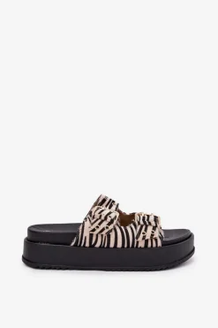 Boto Klapki Na Platformie|Klapki Damskie Klasyczne*Klapki Damskie Z Klamrami Na Platformie Zebra Nilatha