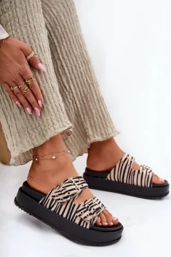 Boto Klapki Na Platformie|Klapki Damskie Klasyczne*Klapki Damskie Z Klamrami Na Platformie Zebra Nilatha