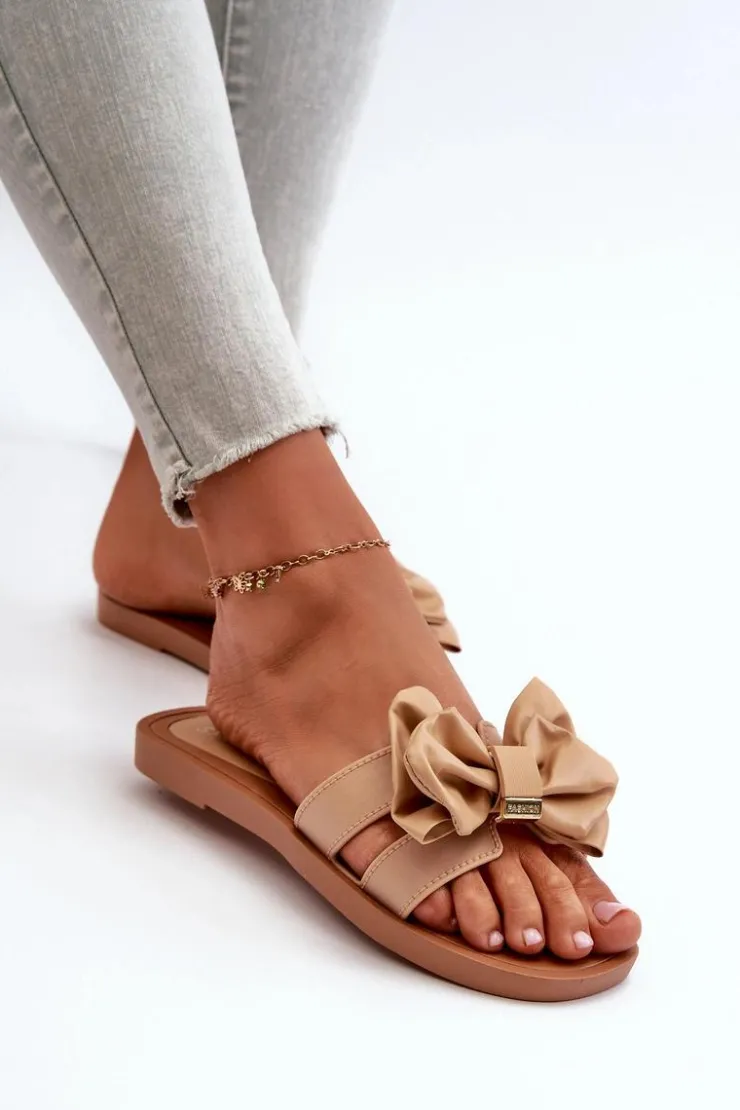 Damskie Boto Klapki Damskie Z Kokardą Camel Rivarina