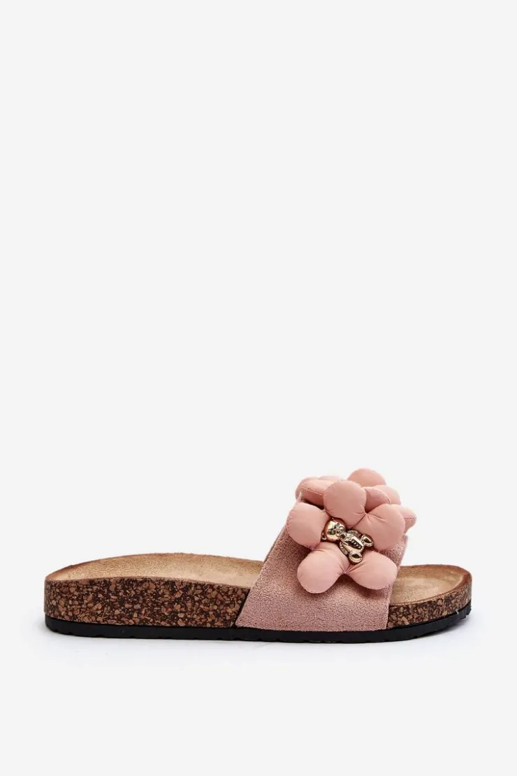 Clearance Boto Klapki Damskie Z Ozdobami Różowe Bunlia Różowy