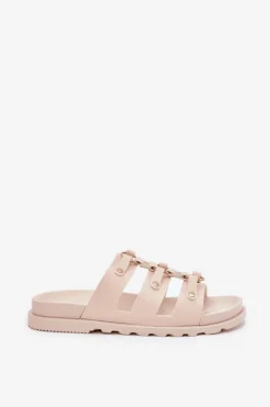 Boto Klapki Na Platformie|Klapki Damskie Klasyczne*Klapki Damskie Z Paskami Jasnobeżowe Pasiriela