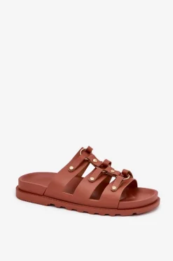 Boto Klapki Na Platformie|Klapki Damskie Klasyczne*Klapki Damskie Z Paskami Camel Pasiriela Brązowy