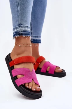 Discount Buty damskie Vinceza Klapki Damskie Z Rzepem Vinceza 17401 Fuksja