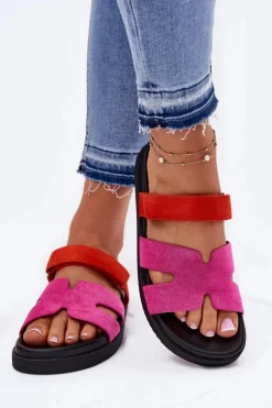 Discount Buty damskie Vinceza Klapki Damskie Z Rzepem Vinceza 17401 Fuksja