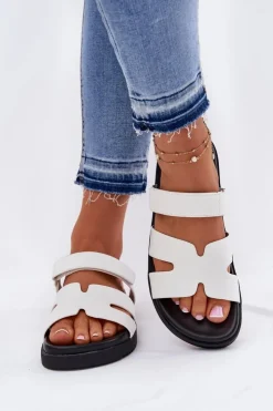 Buty damskie Vinceza Klapki Na Platformie|Klapki Damskie Klasyczne*Klapki Damskie Z Rzepem Vinceza 17401 Białe Biały