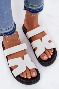 Buty damskie Vinceza Klapki Na Platformie|Klapki Damskie Klasyczne*Klapki Damskie Z Rzepem Vinceza 17401 Białe Biały