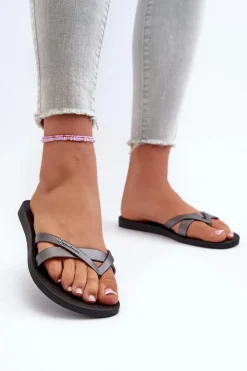 Ipanema Klapki Sportowe|Klapki Damskie Japonki*Klapki Japonki Damskie 81805 Kirei Fem Srebrne