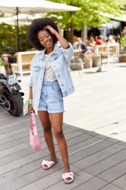 Online Boto Klapki Na Korkowej Podeszwie Pudrowy Róż Wendy