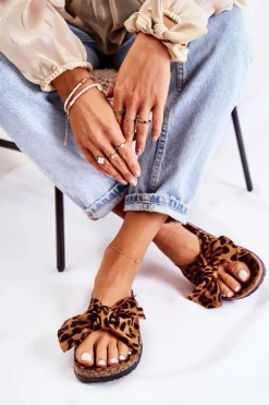 Boto Klapki Korkowe|Klapki Damskie Klasyczne*Klapki Na Korkowej Podeszwie Brązowo-Czarne Wendy