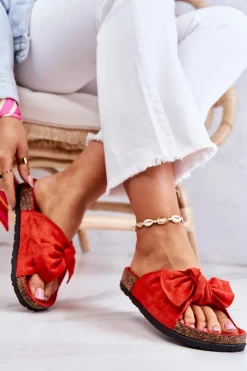 Boto Klapki Korkowe|Klapki Damskie Klasyczne*Klapki Na Korkowej Podeszwie Pomarańczowe Wendy