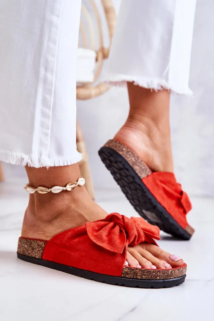 Boto Klapki Korkowe|Klapki Damskie Klasyczne*Klapki Na Korkowej Podeszwie Pomarańczowe Wendy