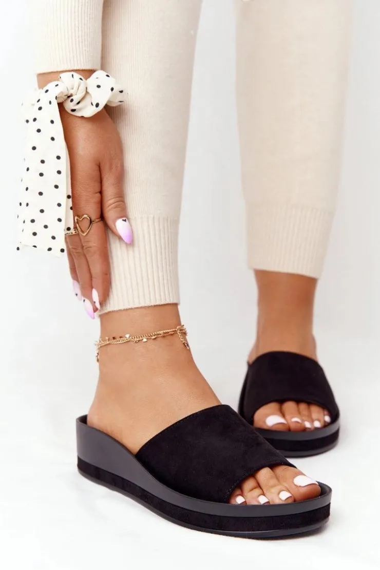 Buty damskie Vinceza Klapki Na Obcasie|Klapki Na Koturnie*Klapki Na Koturnie Vinceza 21-17113 Czarne