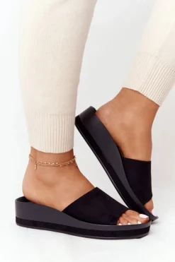 Buty damskie Vinceza Klapki Na Obcasie|Klapki Na Koturnie*Klapki Na Koturnie Vinceza 21-17113 Czarne