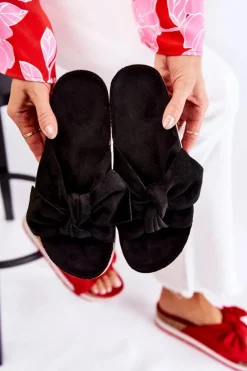 Damskie Boto Klapki Na Platformie Czarne So Comfy