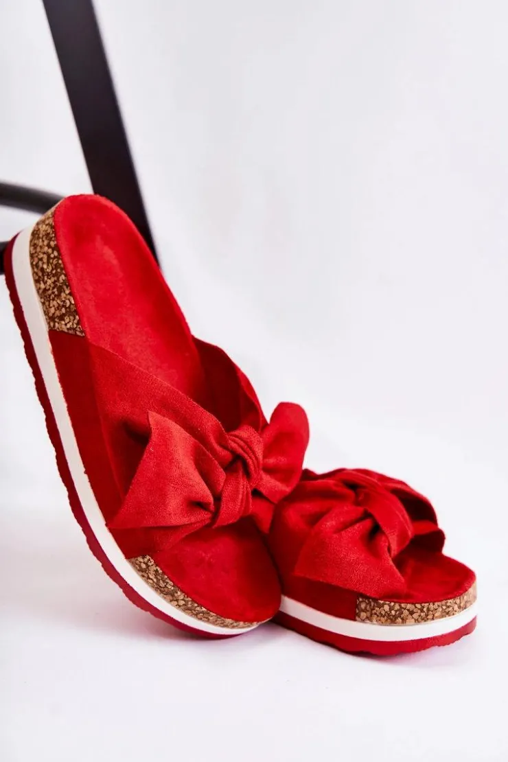 Best Boto Klapki Na Platformie Czerwone So Comfy
