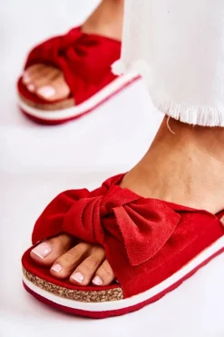 Best Boto Klapki Na Platformie Czerwone So Comfy