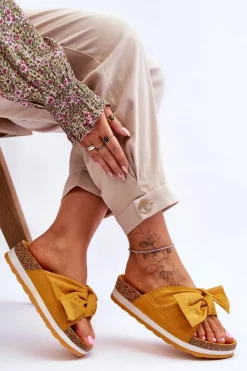 Boto Klapki Na Platformie*Klapki Na Platformie Żółte So Comfy