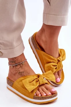 Boto Klapki Na Platformie*Klapki Na Platformie Żółte So Comfy