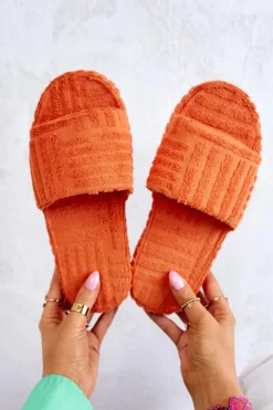 Boto Kapcie Klasyczne|Klapki Na Platformie*Klapki Papcie Na Platformie Pomarańczowe Lilly