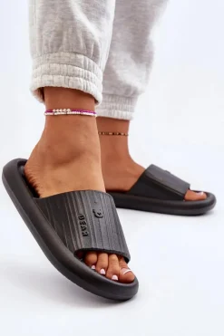 Damskie Boto Klapki Piankowe Damskie Lekkie Czarne Fenicva