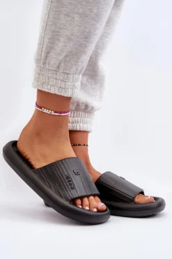 Damskie Boto Klapki Piankowe Damskie Lekkie Czarne Fenicva