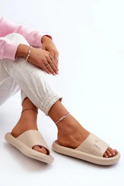 Online Boto Klapki Piankowe Damskie Lekkie Beżowe Fenicva