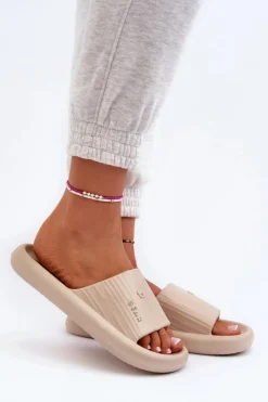 Online Boto Klapki Piankowe Damskie Lekkie Beżowe Fenicva