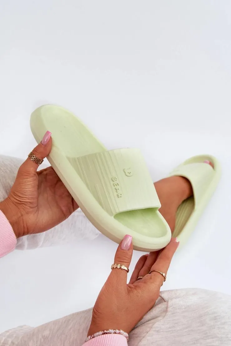 Boto Klapki Basenowe|Klapki Damskie Klasyczne*Klapki Piankowe Damskie Lekkie Zielone Fenicva Zielony