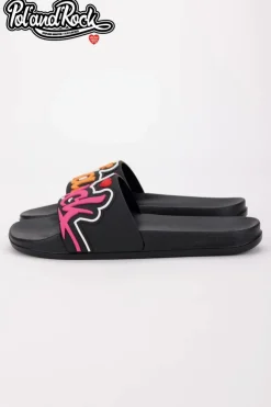 Big Star Shoes Klapki Męskie Big Star|Klapki Męskie Klasyczne*Klapki Pol'and'Rock Festival X Big Star SS174508 Czarne Czarny