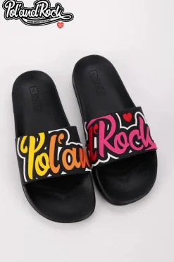 Big Star Shoes Klapki Męskie Big Star|Klapki Męskie Klasyczne*Klapki Pol'and'Rock Festival X Big Star SS174508 Czarne Czarny