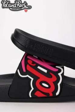 Big Star Shoes Klapki Męskie Big Star|Klapki Męskie Klasyczne*Klapki Pol'and'Rock Festival X Big Star SS174508 Czarne Czarny