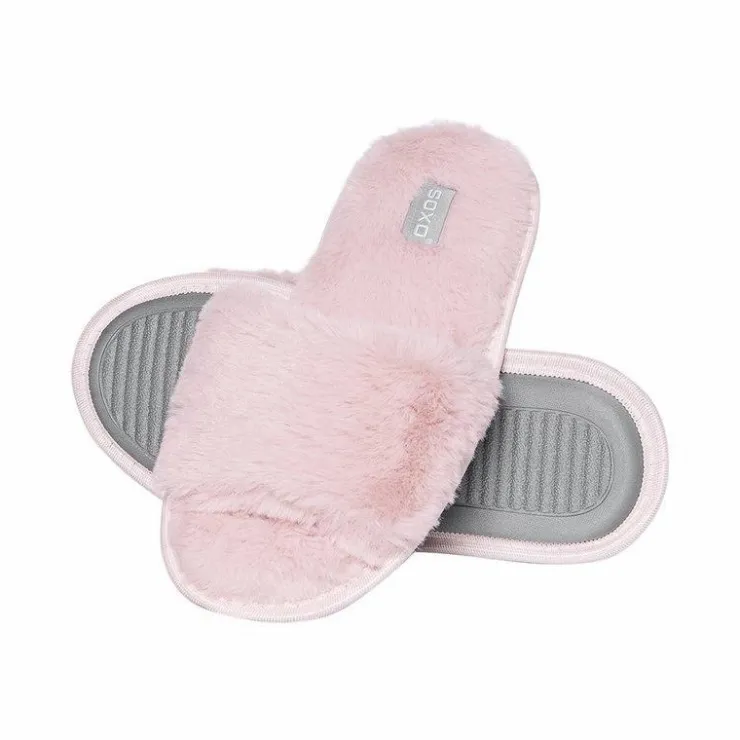 Discount Boto Klapki SOXO różowe z twardą podeszwą