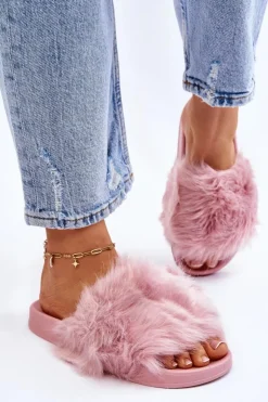 Sale Boto Klapki Z Futerkiem Gumowe Jasnofioletowe Allyson