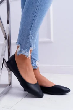 Boto Baleriny Klasyczne*Klasyczne Baleriny W Szpic Czarne Lumen