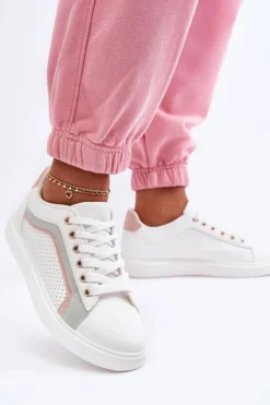 Damskie Boto Klasyczne Buty Sportowe Damskie Biało-Różowe Amaranti