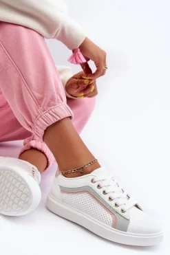 Damskie Boto Klasyczne Buty Sportowe Damskie Biało-Różowe Amaranti