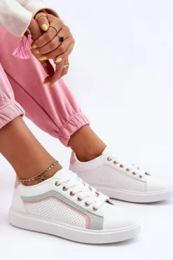 Damskie Boto Klasyczne Buty Sportowe Damskie Biało-Różowe Amaranti