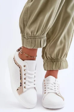 Damskie Boto Klasyczne Buty Sportowe Damskie Biało-Beżowe Amaranti