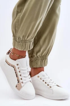 Damskie Boto Klasyczne Buty Sportowe Damskie Biało-Beżowe Amaranti