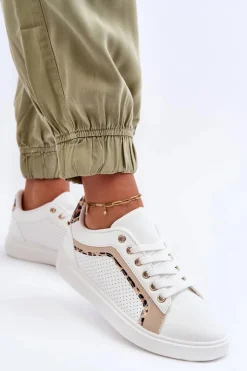 Damskie Boto Klasyczne Buty Sportowe Damskie Biało-Beżowe Amaranti