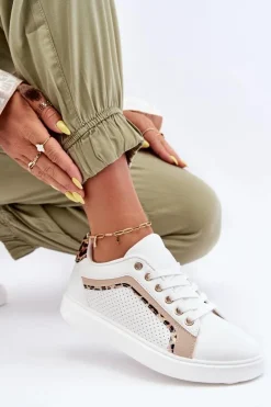 Damskie Boto Klasyczne Buty Sportowe Damskie Biało-Beżowe Amaranti