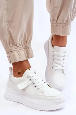 Boto Buty Sportowe Na Platformie|Sneakersy Damskie*Klasyczne Damskie Buty Sportowe Białe Ronesha